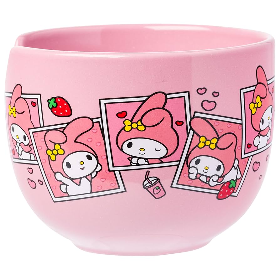 Sanrio My Melody Ceramic Bowl with Chopsticks - OVERRATED