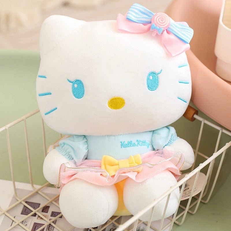 Sanrio Official Hello Kitty Pastel Bow & Skirt Plushie - OVERRATED