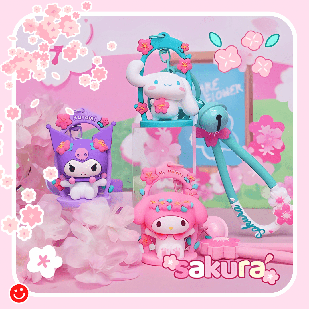 Sanrio Sakura Collection Adorable & Blooming Keychain - OVERRATED