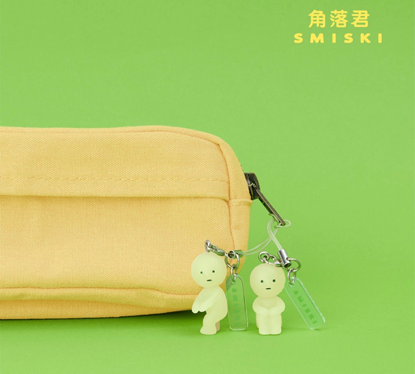 Smiski gashapon figure strap accessory attached to bag - Overrated Korean Beauty & More