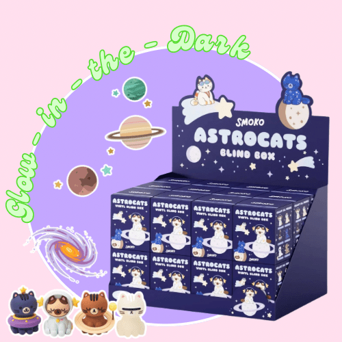 SMOKO Astro Cats Glow - in - the - Dark Figure Blind Box - OVERRATED