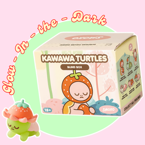 SMOKO Kawawa Glow - In - The - Dark Turtles Figure Blind Box - OVERRATED