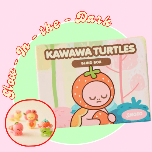 SMOKO Kawawa Glow - In - The - Dark Turtles Figure Blind Box - OVERRATED