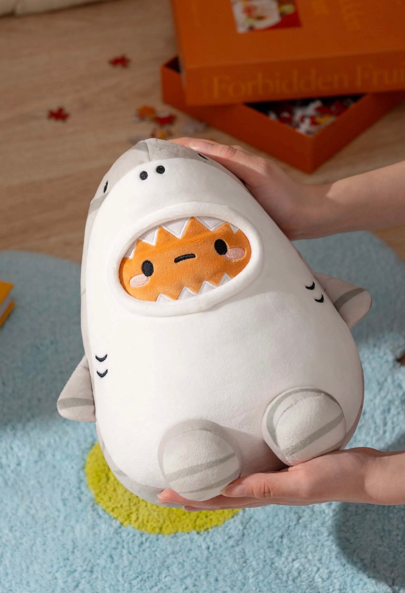 Smoko Tiger Shark Tayto Potato Midi Mochi Plushie - OVERRATED