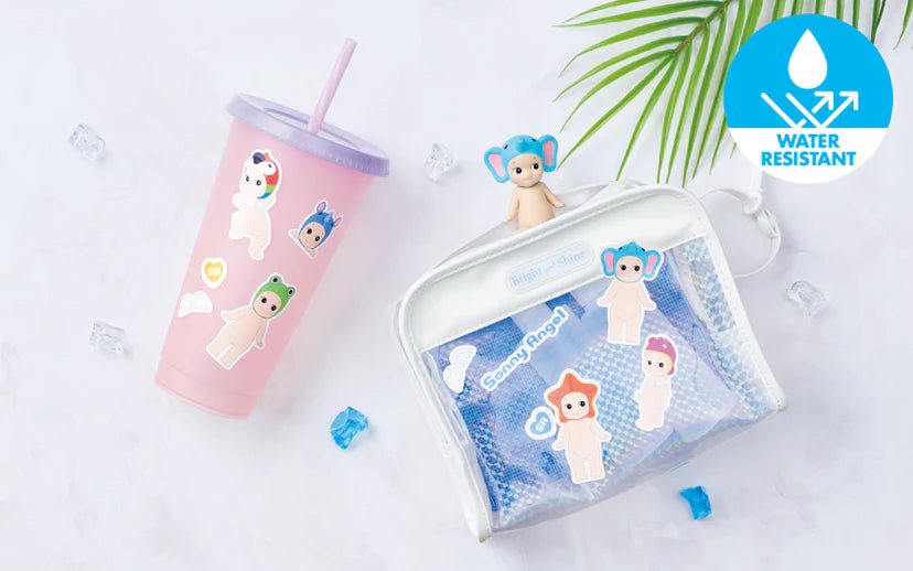 Sonny Angel Sticker Pack Series 1 stickers on phone case display - Overrated Korean Beauty