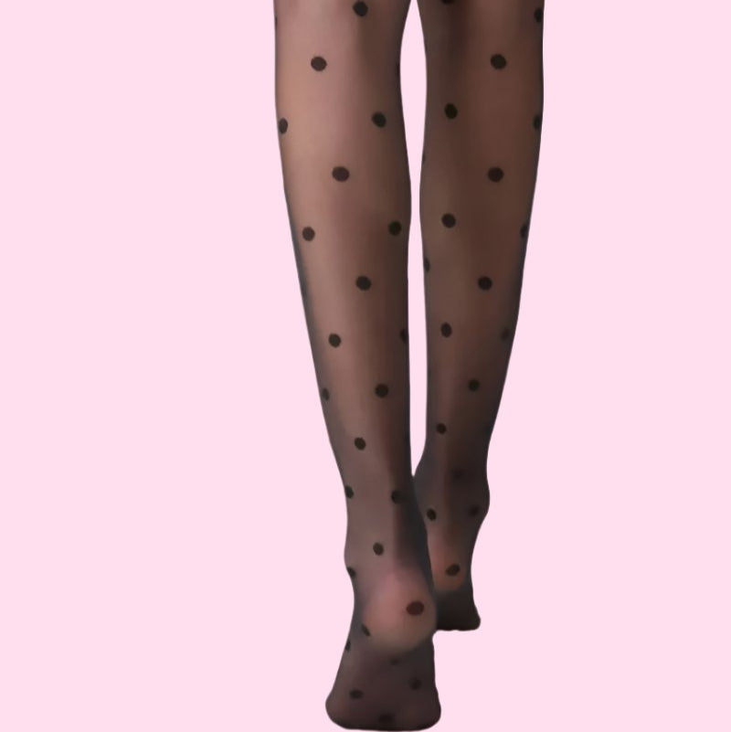 Tights with medium polka dot pattern - OVERRATED