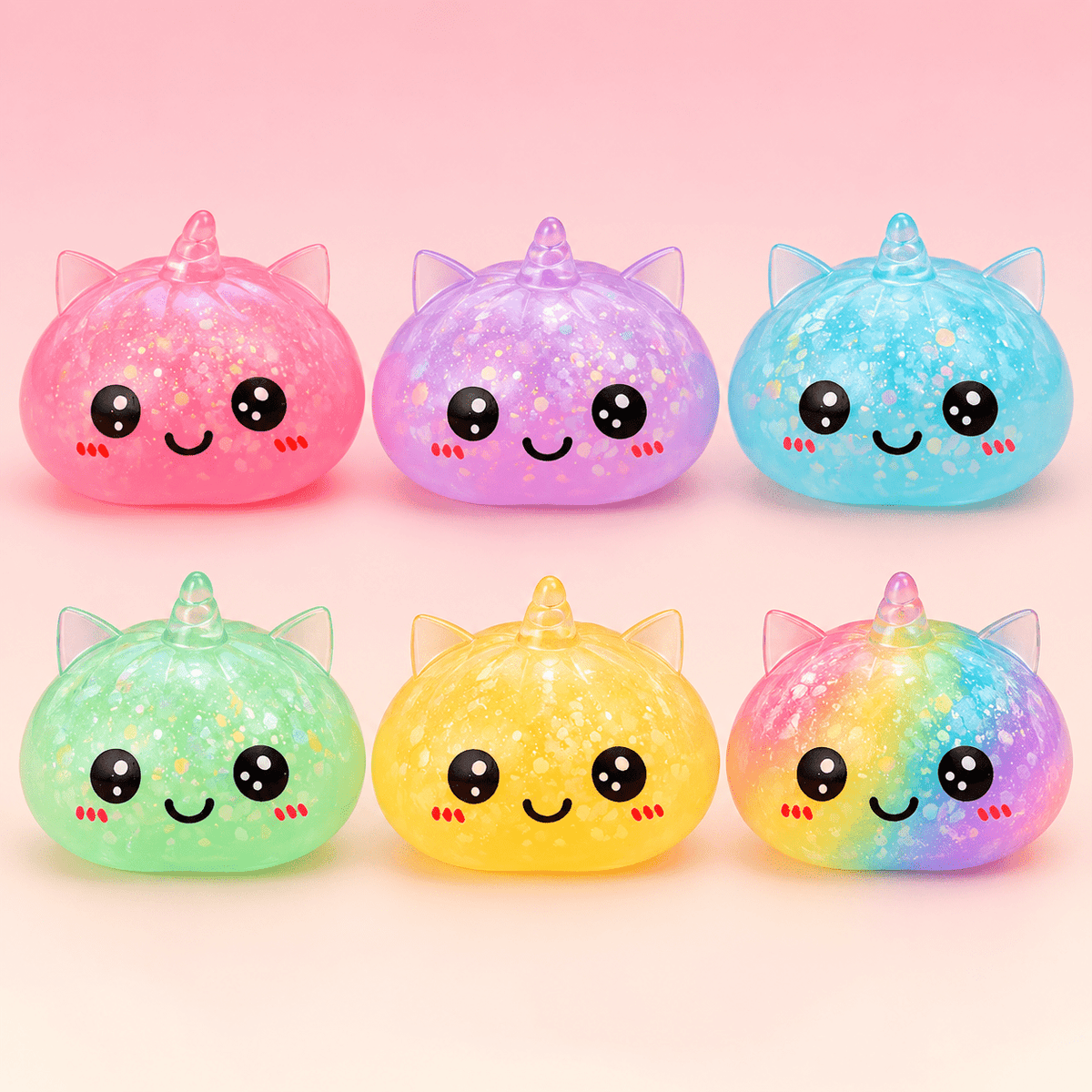 Unicorn Dumpling Squishy – Glittery Mystery Squishy Toy - OVERRATED