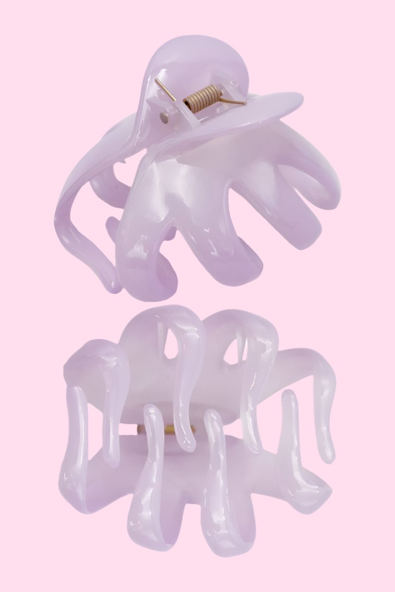 Trendy pastel Y2K hair claw maxi size perfect for thick hair updos - Overrated Korean Beauty & More