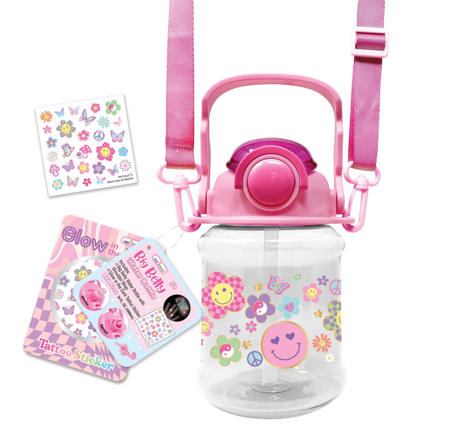 Y2K Chuggy Flower Water Bottle - OVERRATED