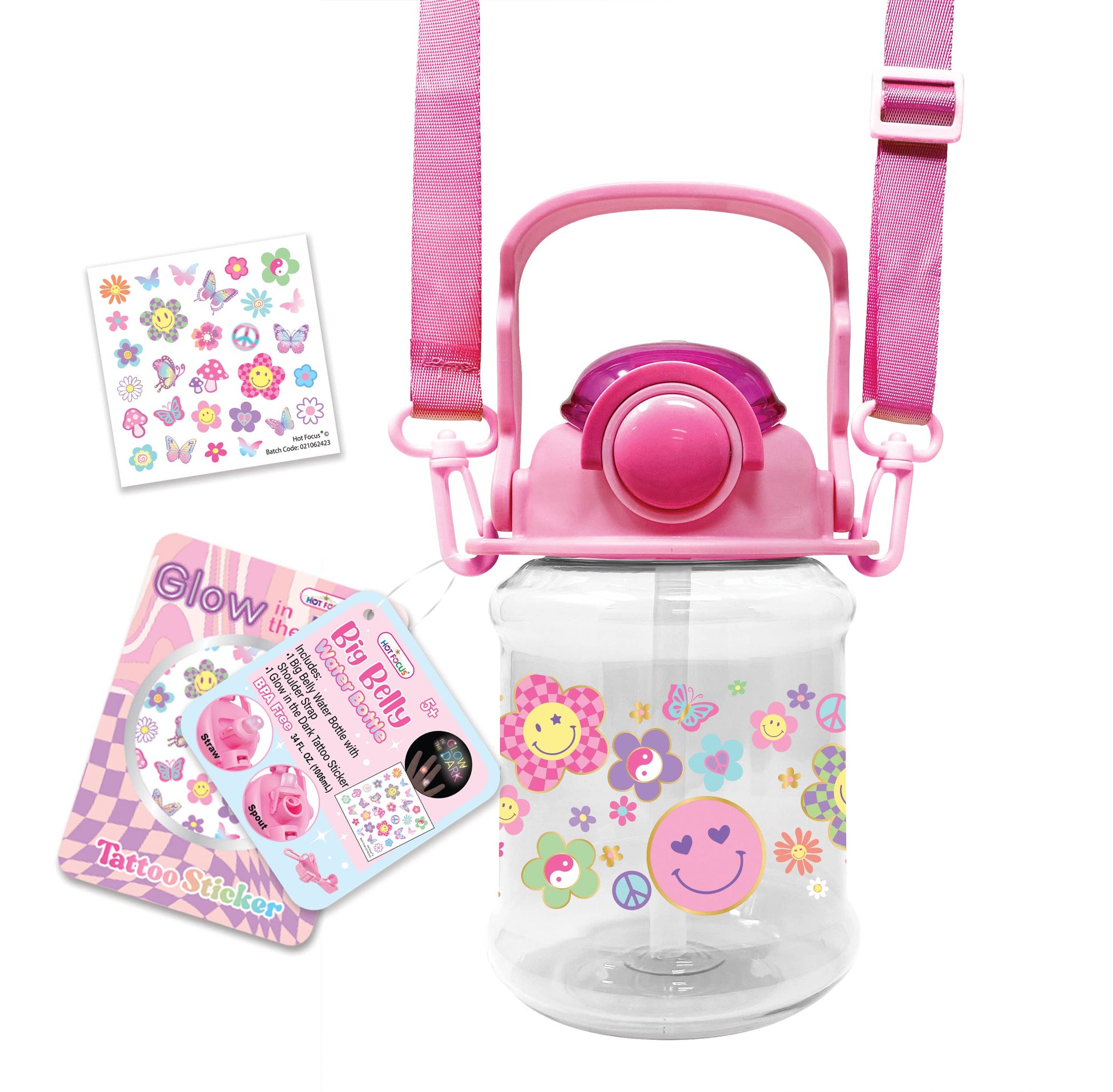 Y2K Chuggy Flower Water Bottle - OVERRATED