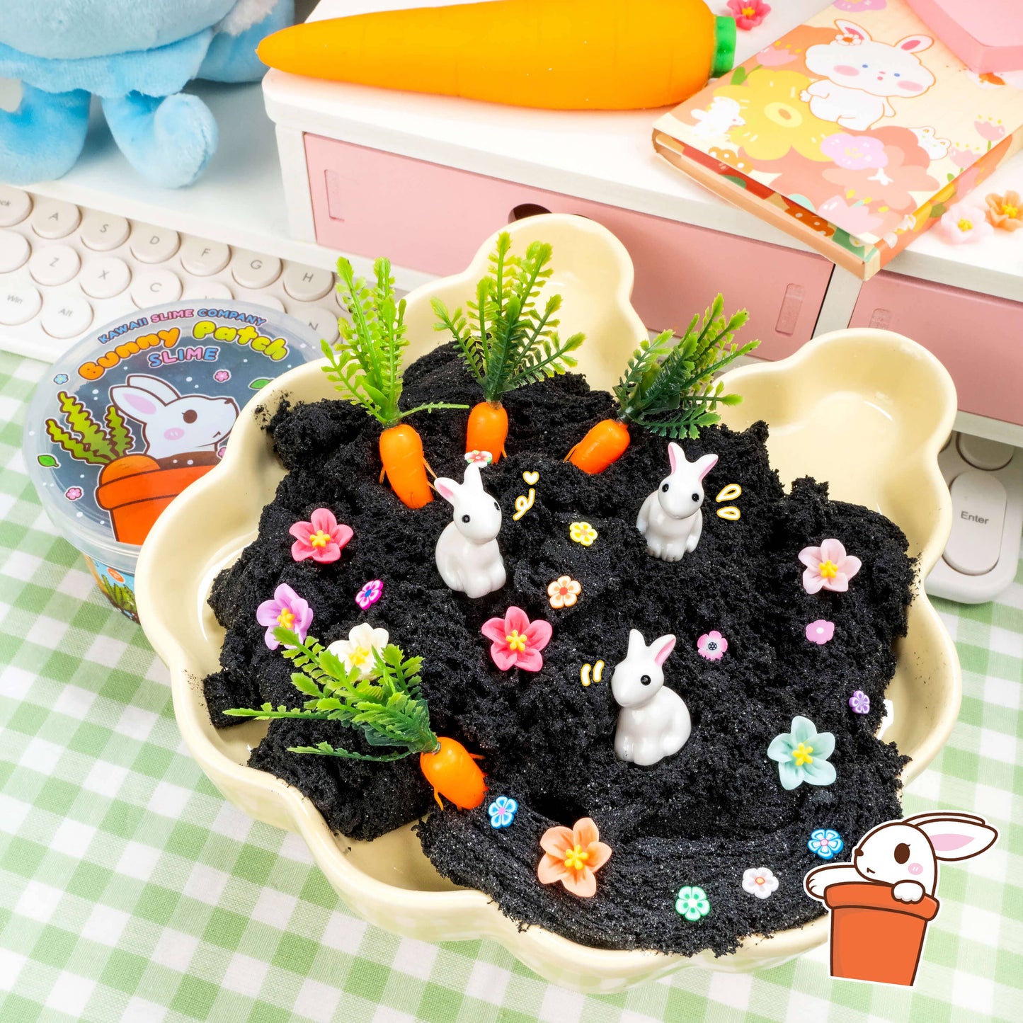 Kawaii Slime Co. Bunny Patch Cloud-Dough Slime