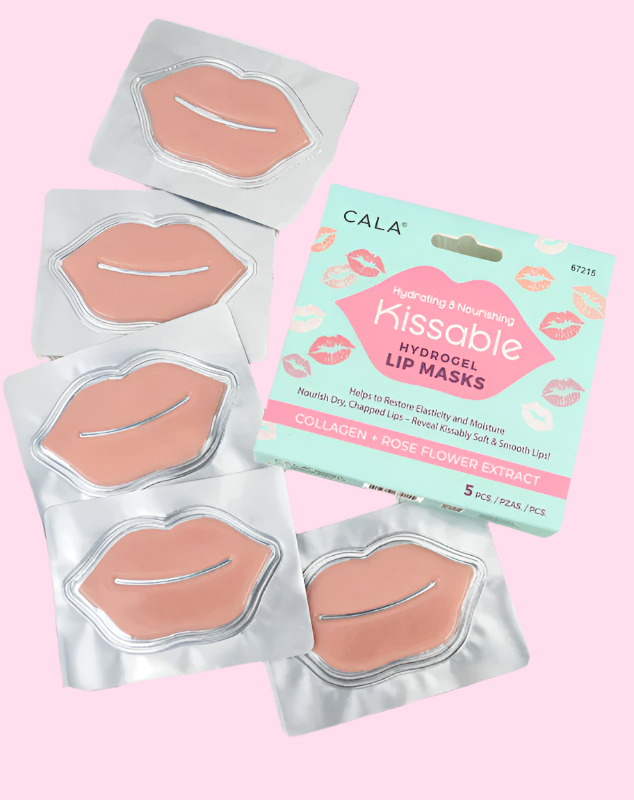 CALA 5 PIECE HYDROGEL LIP MASK ROSE COLLAGEN HYDRATING