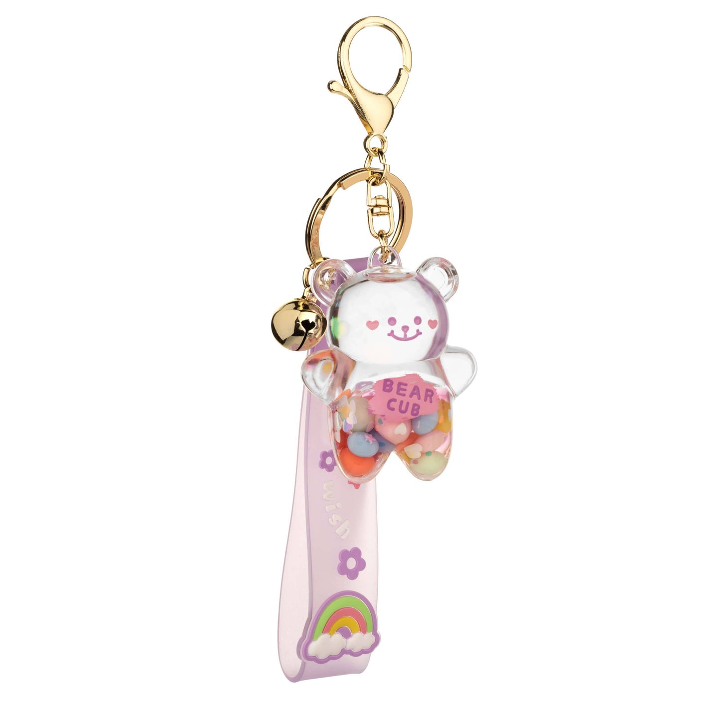 KIRA KIRA Bubbly Bear Liquid Effect Sensory Keychain in Purple💜