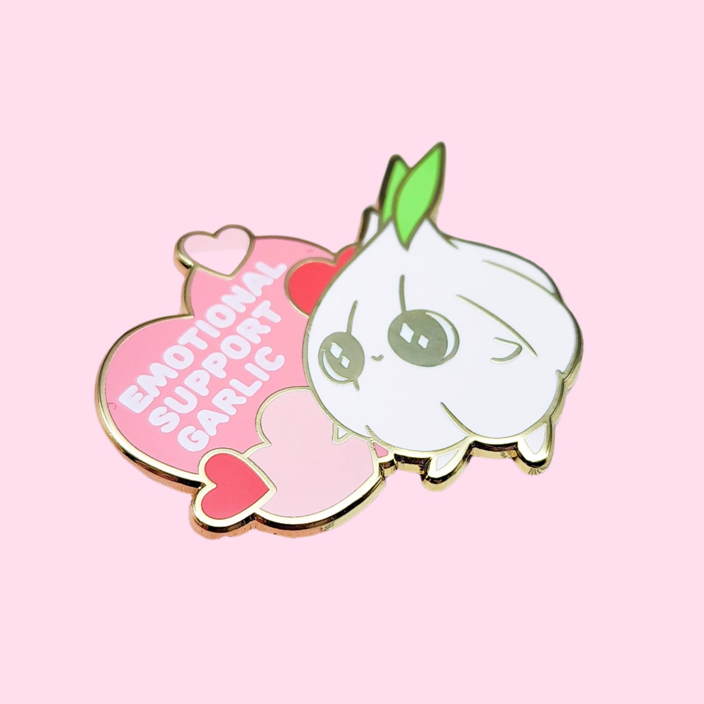 Emotional Support Garlic Enamel Pin