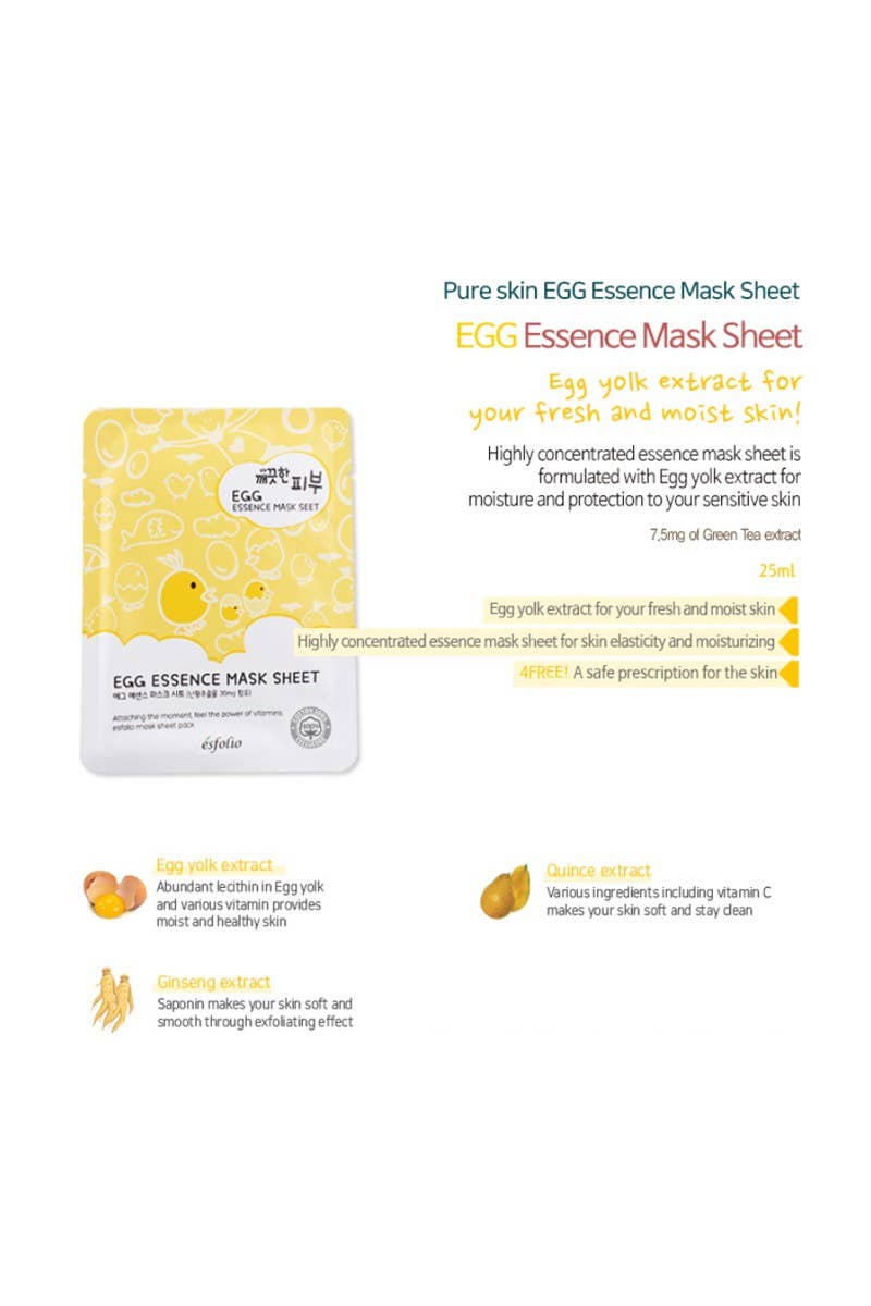 Esfolio Egg Essence Sheet Mask