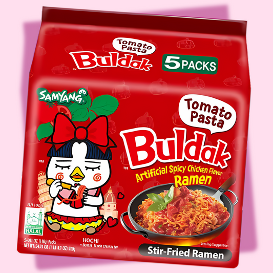 Samyang 5 Pack Buldak Tomato Pasta Spicy Chicken Flavor Ramen