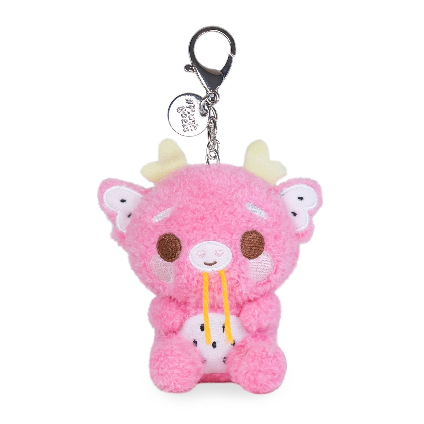 Mini Dorian Keychain Kawaii Pink Dragon Plush Clip Keychain