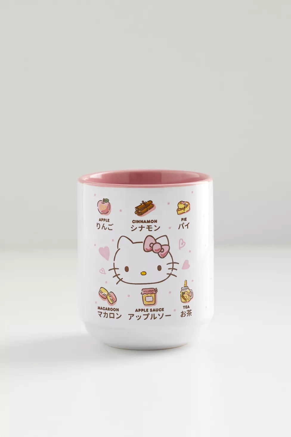 Hello Kitty Labeled Apple Icons 12oz Ceramic Asian Tea Cup