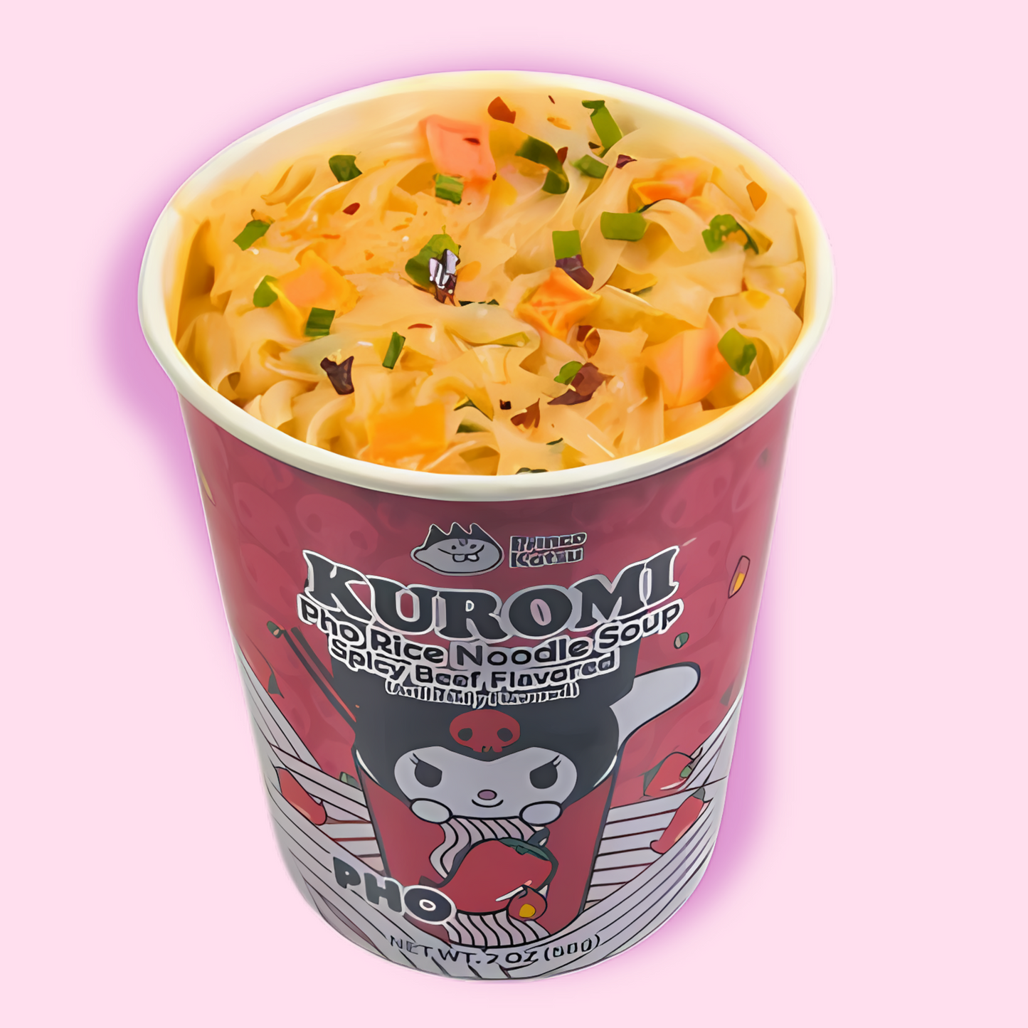 Kuromi Spicy Beef Pho Noodle Soup Cup