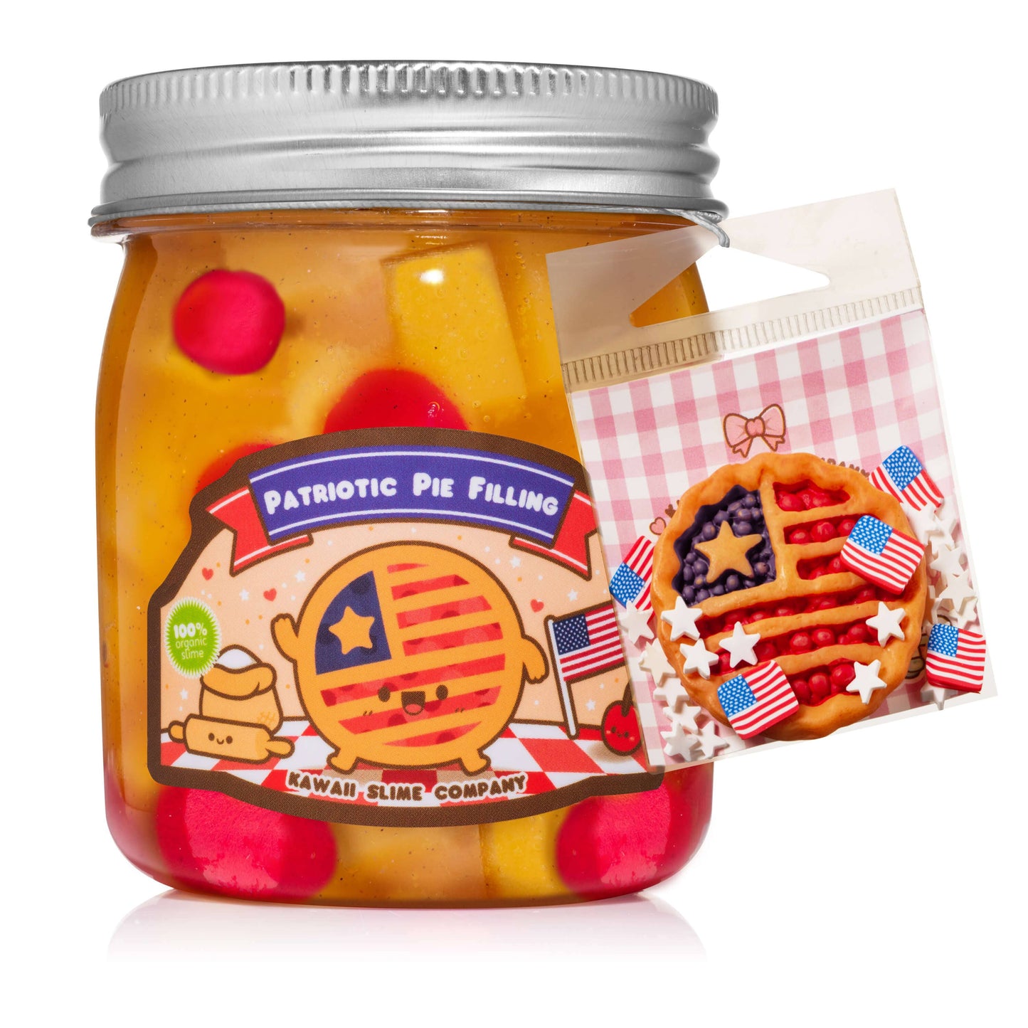 Grandma’s Kawaii Patriotic Pie Filling Jelly Cube Slime