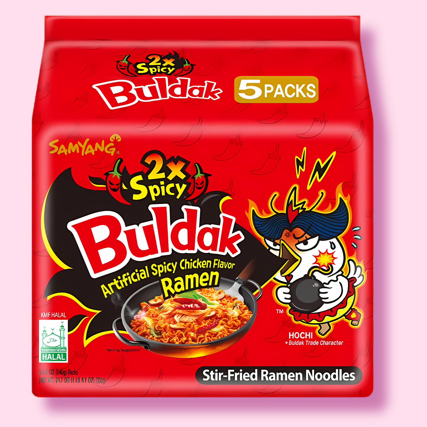 Samyang Buldak 5 Pack Hot Chicken 2x Spicy Ramen