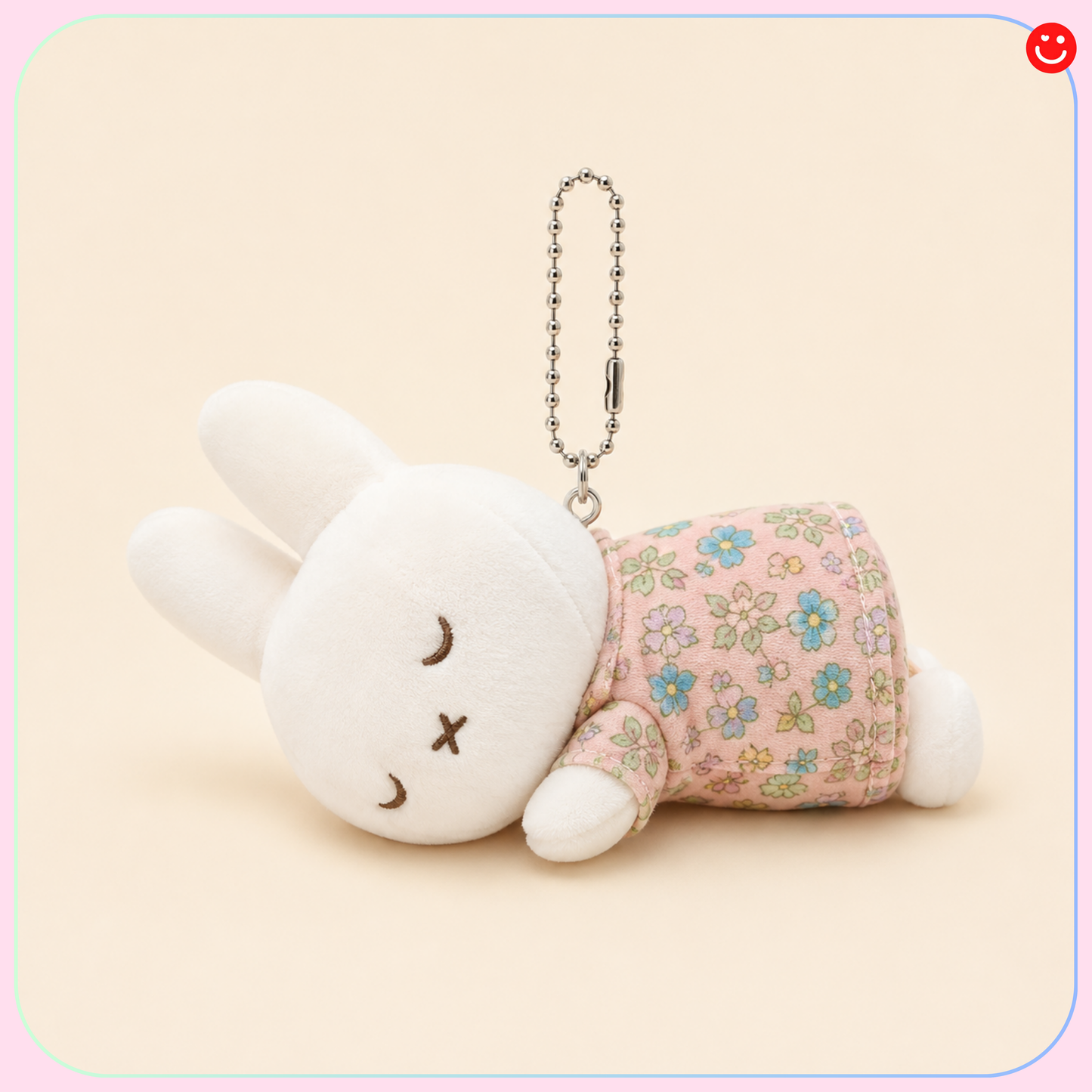 Miffy Sleeping Floral Plush Keychain