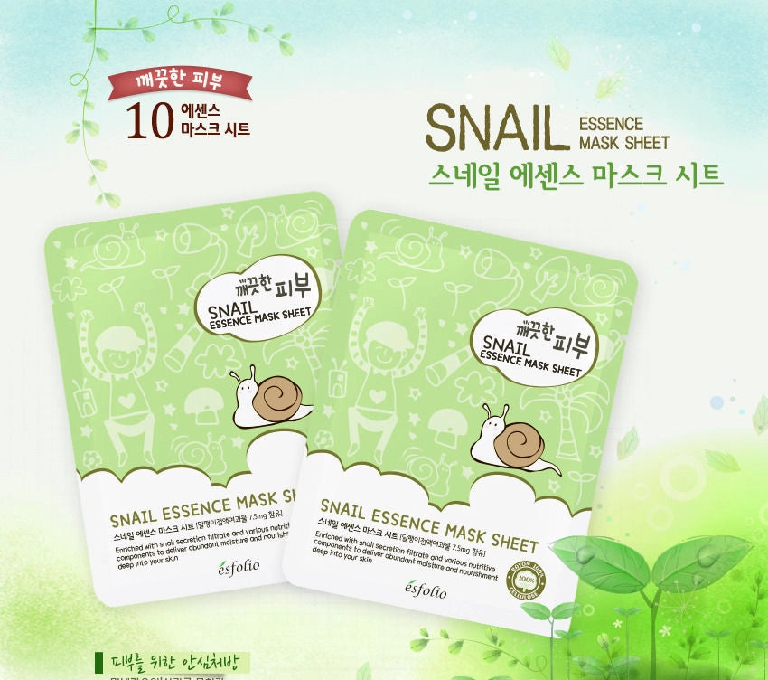 Esfolio Snail Essence Mask Sheet