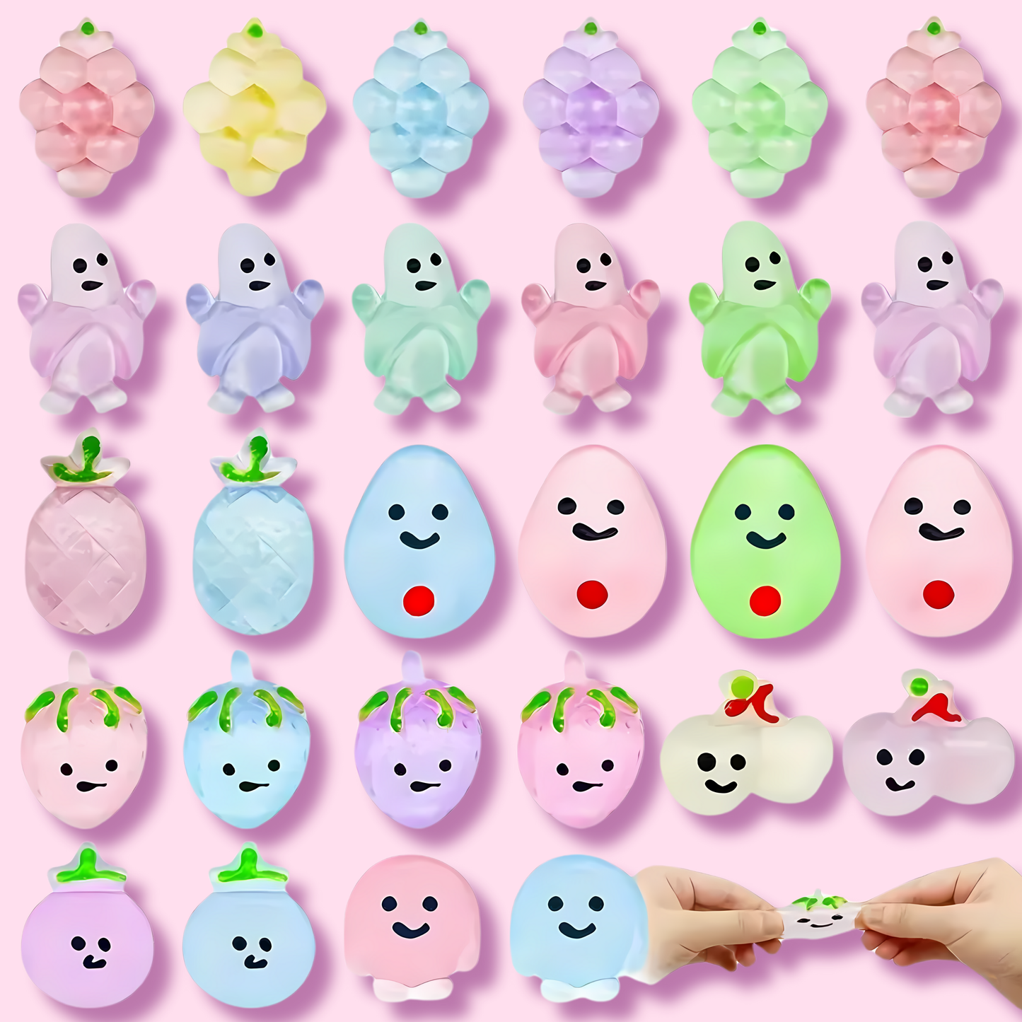 Clear Mini Kawaii Jelly Mochi Sensory Toy