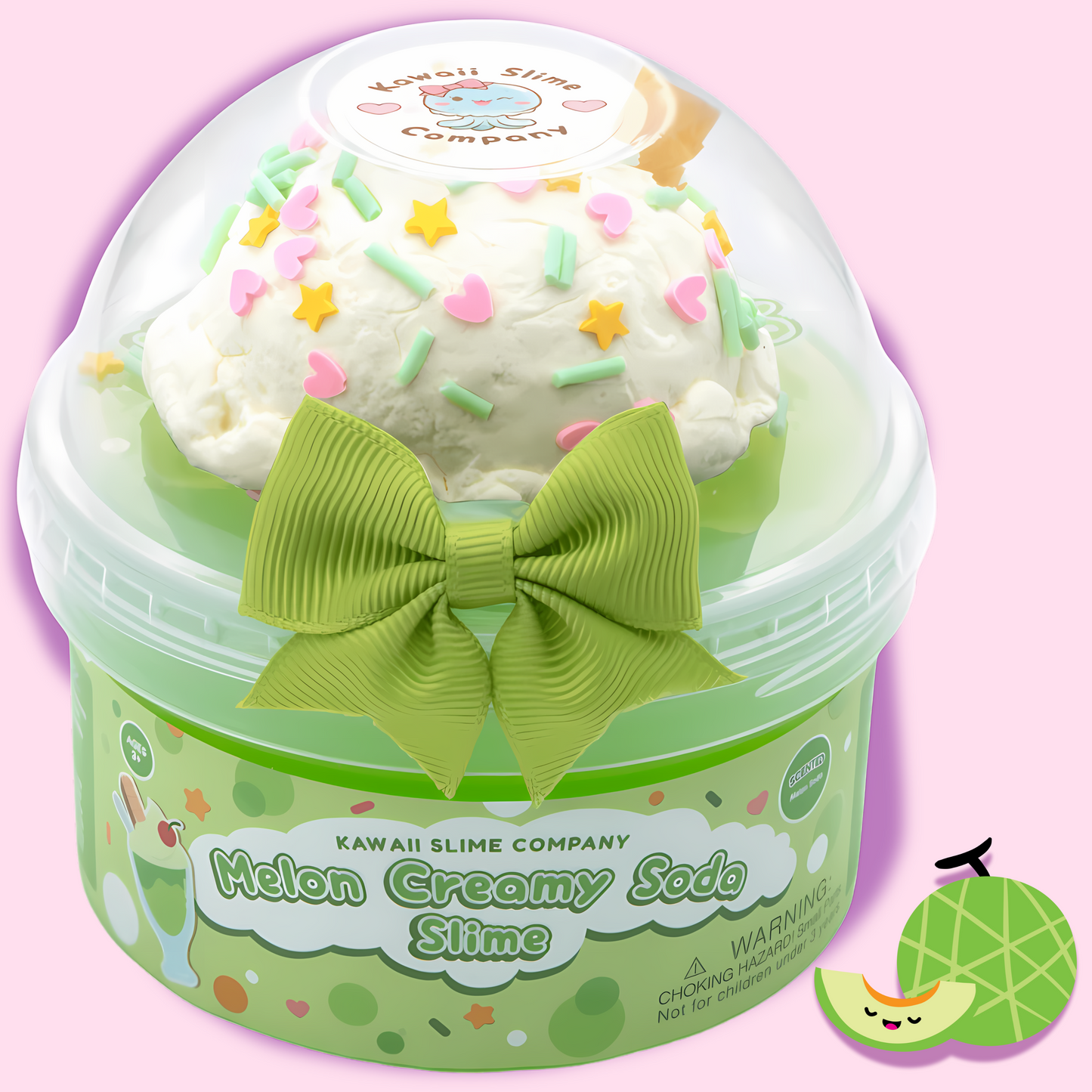 Kawaii Slime. Co. Melon Creamy Soda 2 in 1