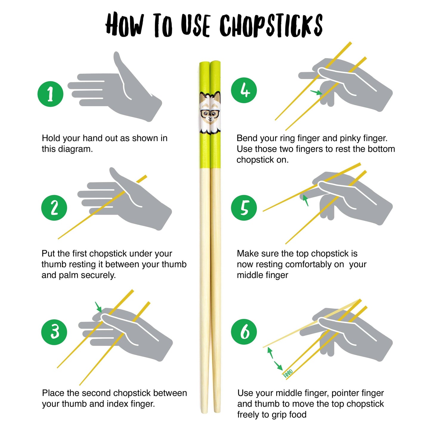 Llama Bamboo Chopsticks