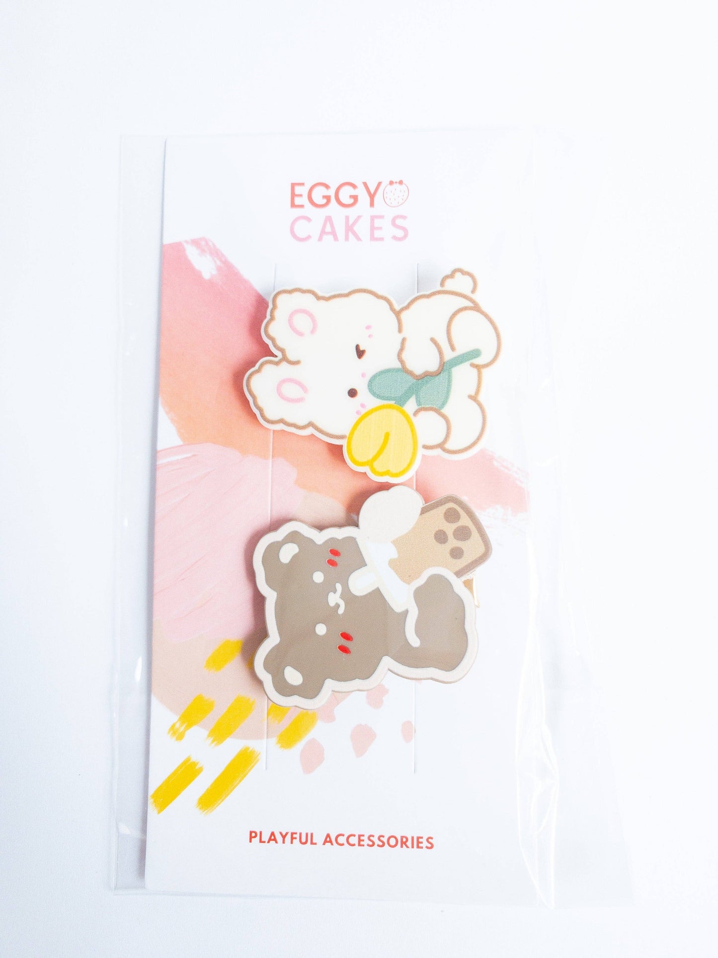 EGGY CAKES Boba Bear Hair Clips