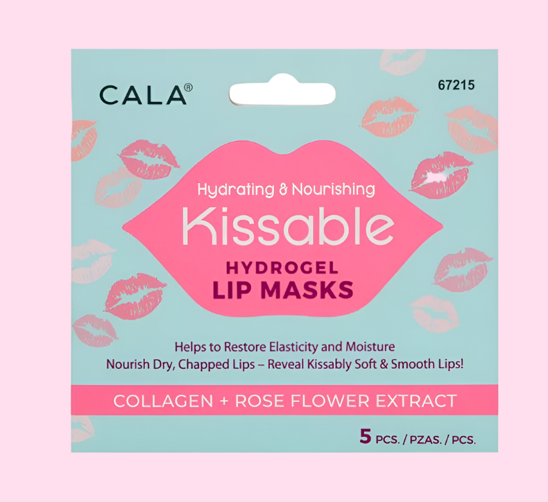 CALA 5 PIECE HYDROGEL LIP MASK ROSE COLLAGEN HYDRATING