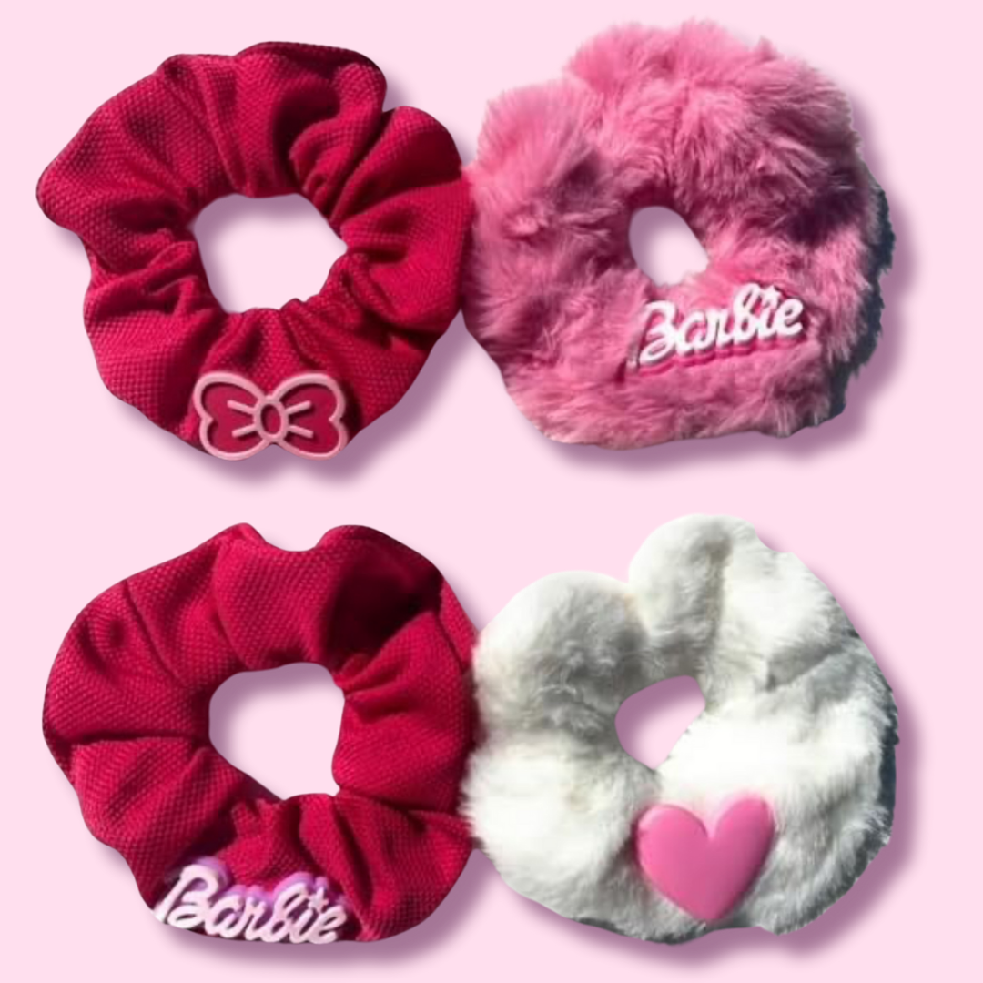 Assorted Barbie Scrunchie Set