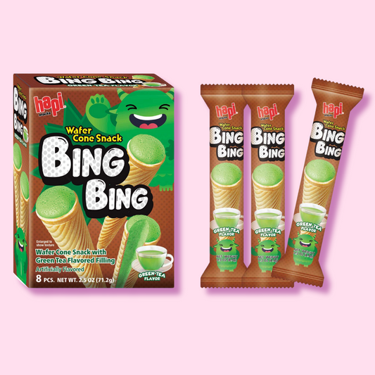 Hapi Bing Bing Green Tea Flavor Cone Snack