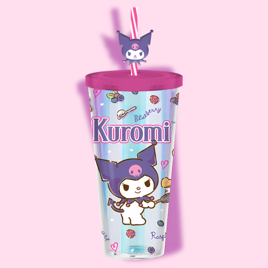 Sanrio Kuromi Flipping Pancake Iridescent 24oz Cold Cup