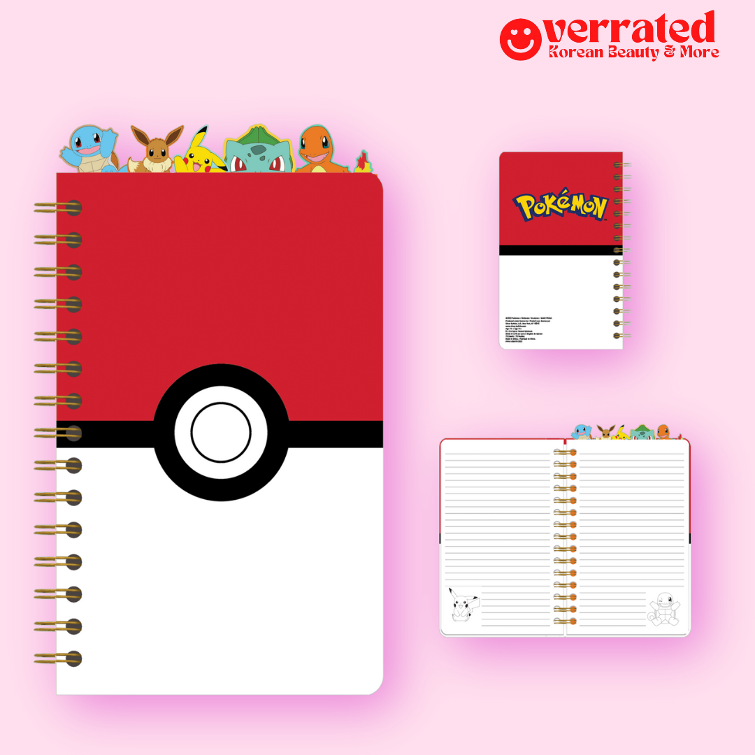 Pokemon Pokeball Starters Spiral Tabbed Notebook