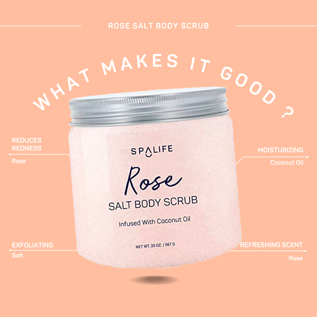 Rose Body Scrub Infused with - Coconut Oil