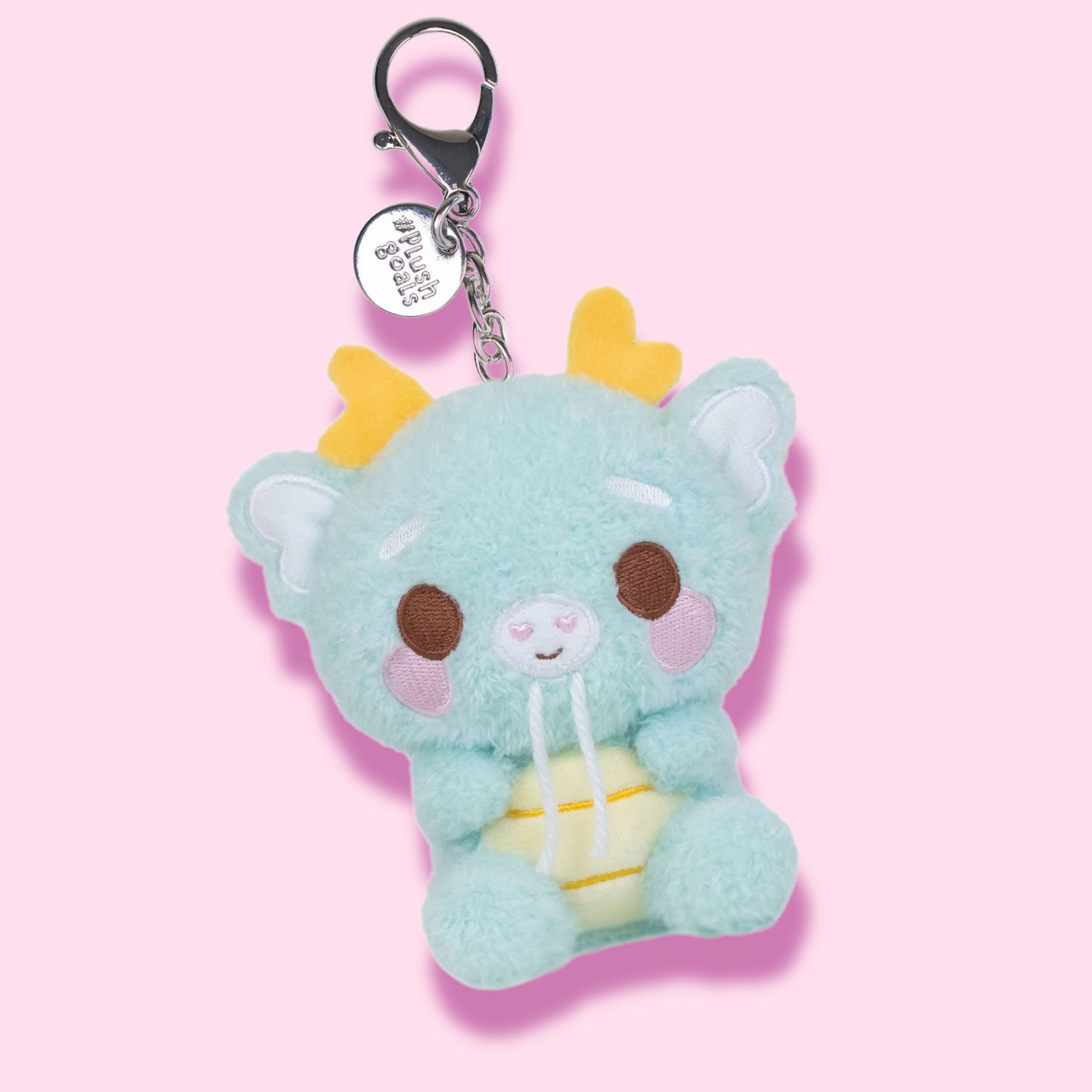 Mini Kai Keychain (Cute Kawaii Soft Blue Dragon Plush Clip)