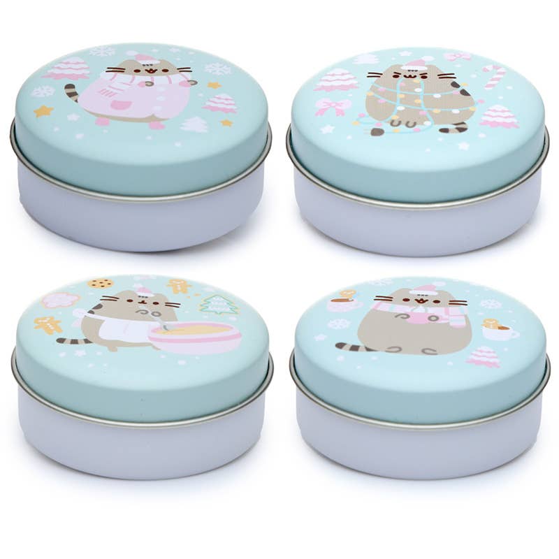 Pusheen Cat Christmas Lip Balm in a Tin