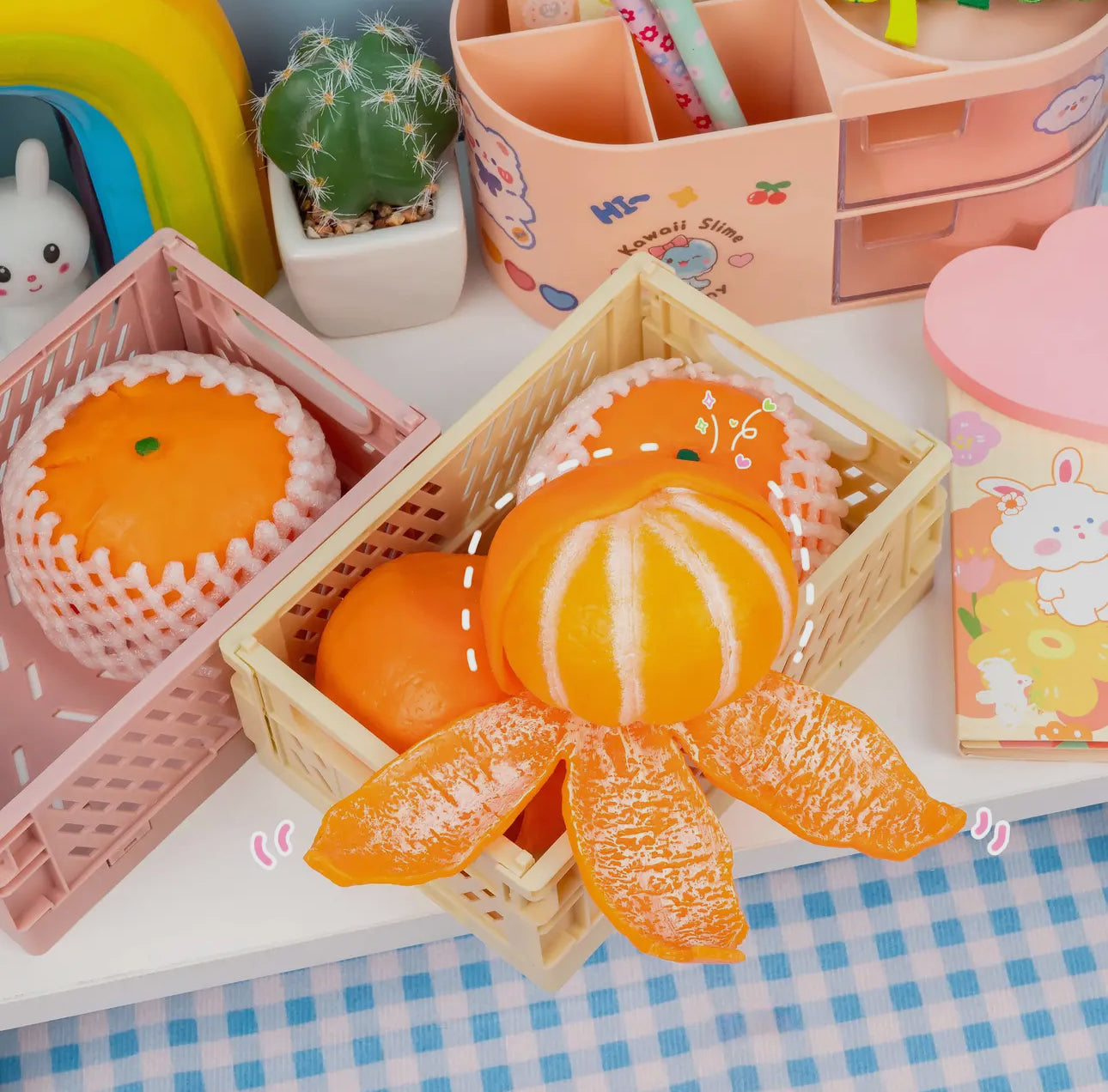 Kawaii Vegetable Market Tangerine Cutie Peeling Fidget Sensory Toy