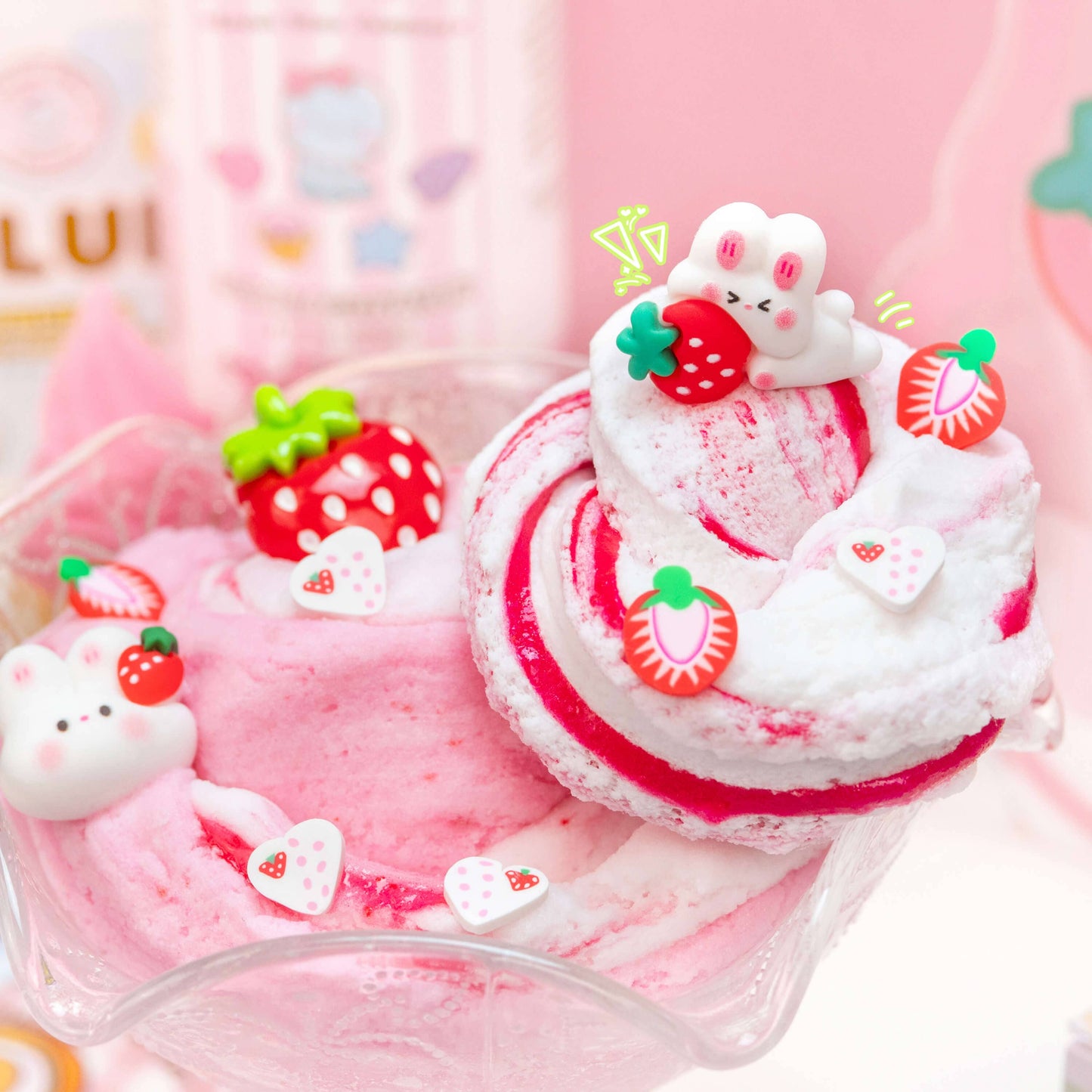 Kawaii Slime Co. Straw-Bunny Sponge Cake Cloud Slime