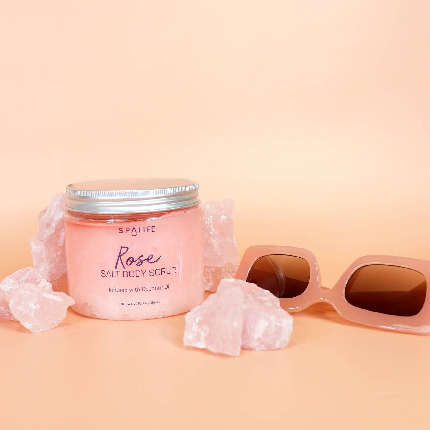 Rose Body Scrub Infused with - Coconut Oil