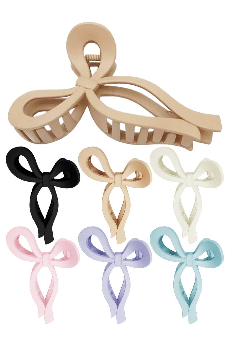 Wavy Ribbon Matte Pastel Y2K Hair Claw