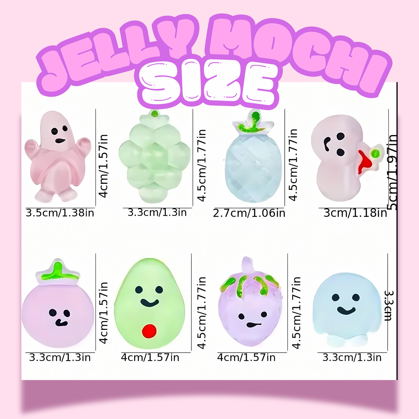 Clear Mini Kawaii Jelly Mochi Sensory Toy