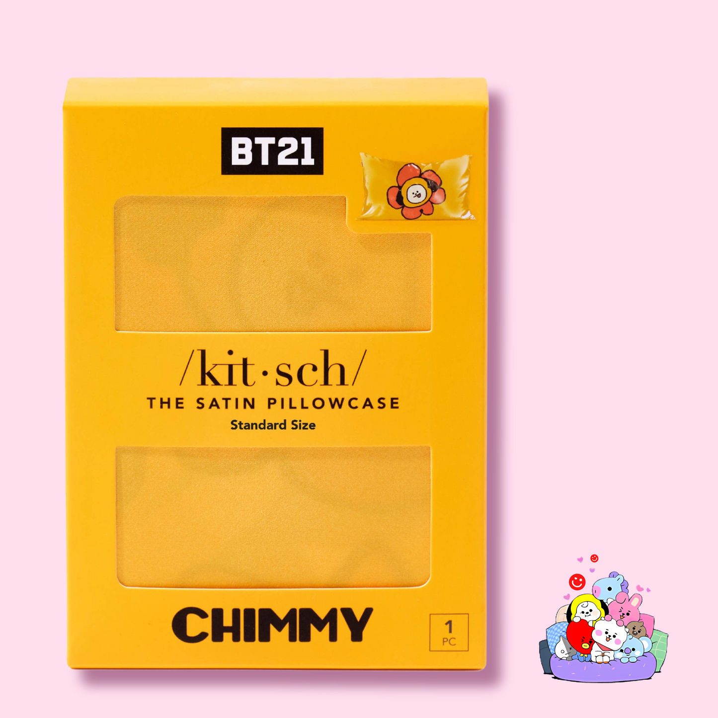 /kit-sch/ BT21 x Kitsch Satin Pillowcase Standard - Chimmy