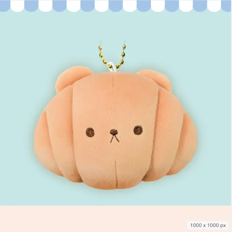 【Japanese plush】KUMA KUMA BAKERY MOCHI FLUFFY KEYCHAIN S