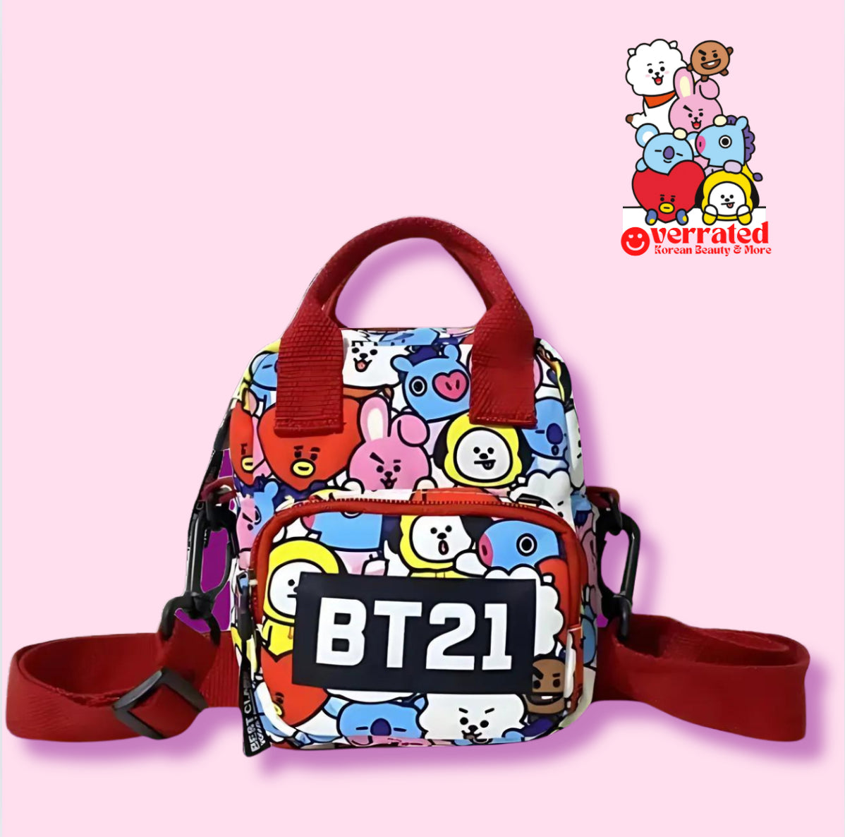 BT21 Mini Essentials Handbag with Detachable Shoulder Strap