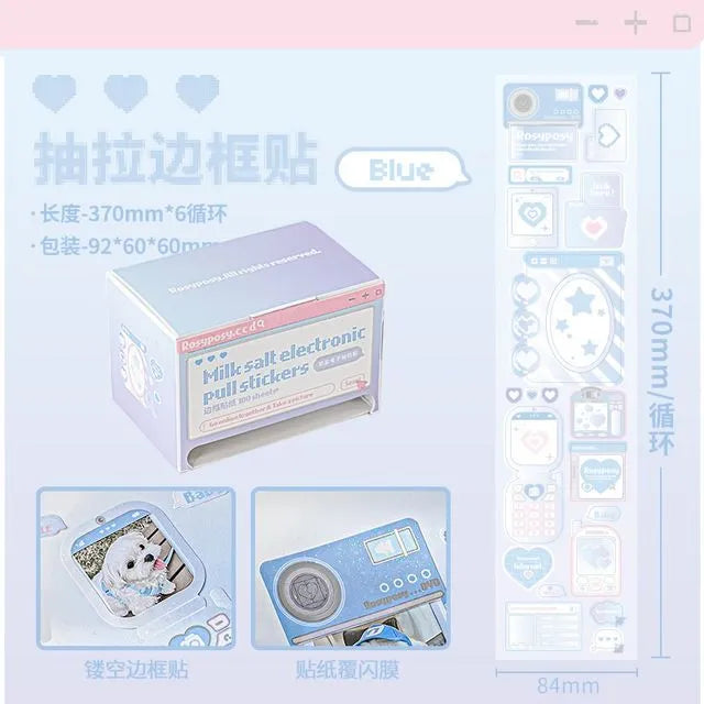 Rosy Posy Milk Salt Electronic Pull Sticker Roll