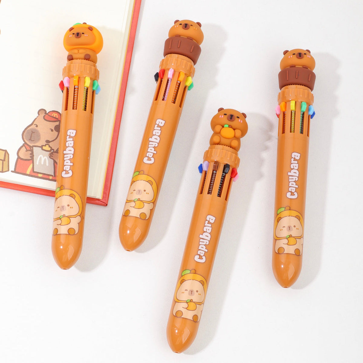 CAPYBARA 10-Color Retractable BALL Pen