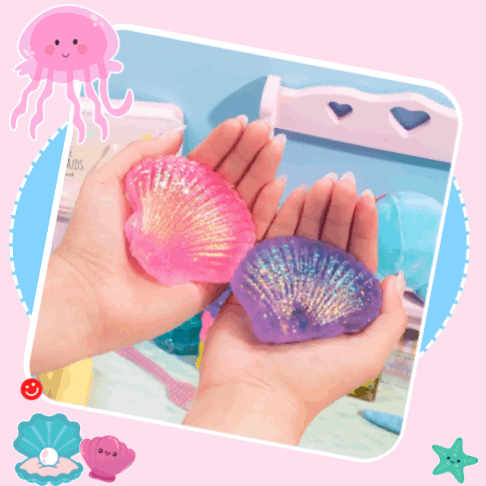 Kawaii Slime Co. Squishy Sensory Seashells By The Seashore